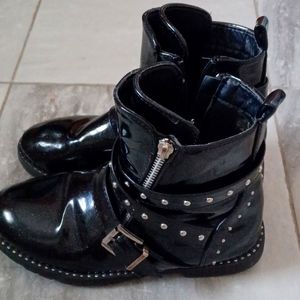Black Sparkle Tahara Girls Boot